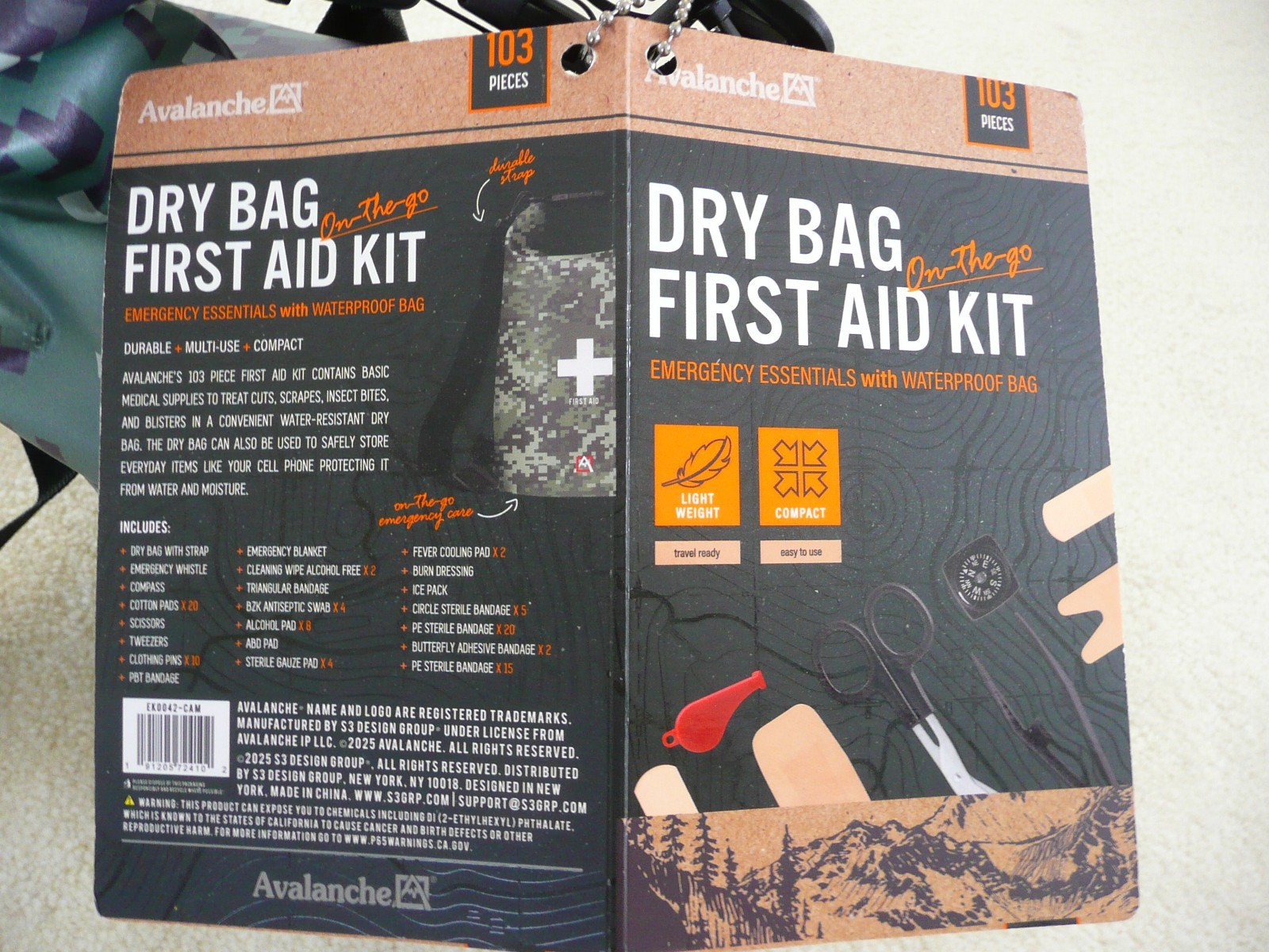 Avalanche Waterproof Emergency First Aid Kit (103 Piece)