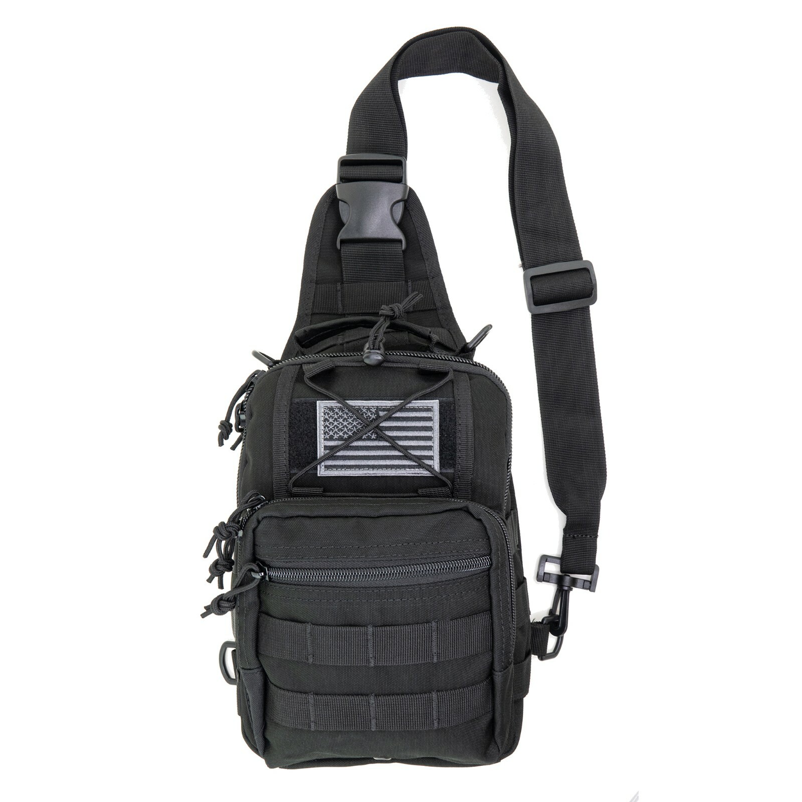 LINE2design First Aid Sling Backpack – EMS Emergency Medical Molle Bag – Black