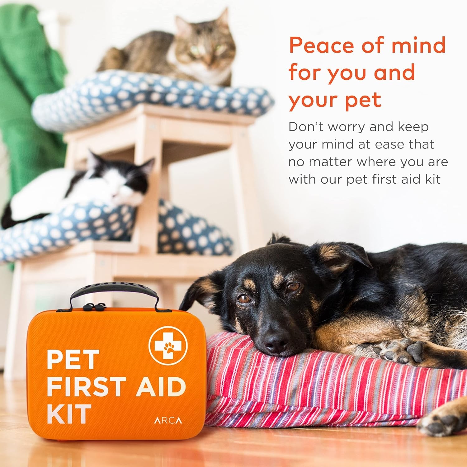 ARCA PET Dog/Cat First Aid Kit: Car, Home, Travel, Camping Essentials