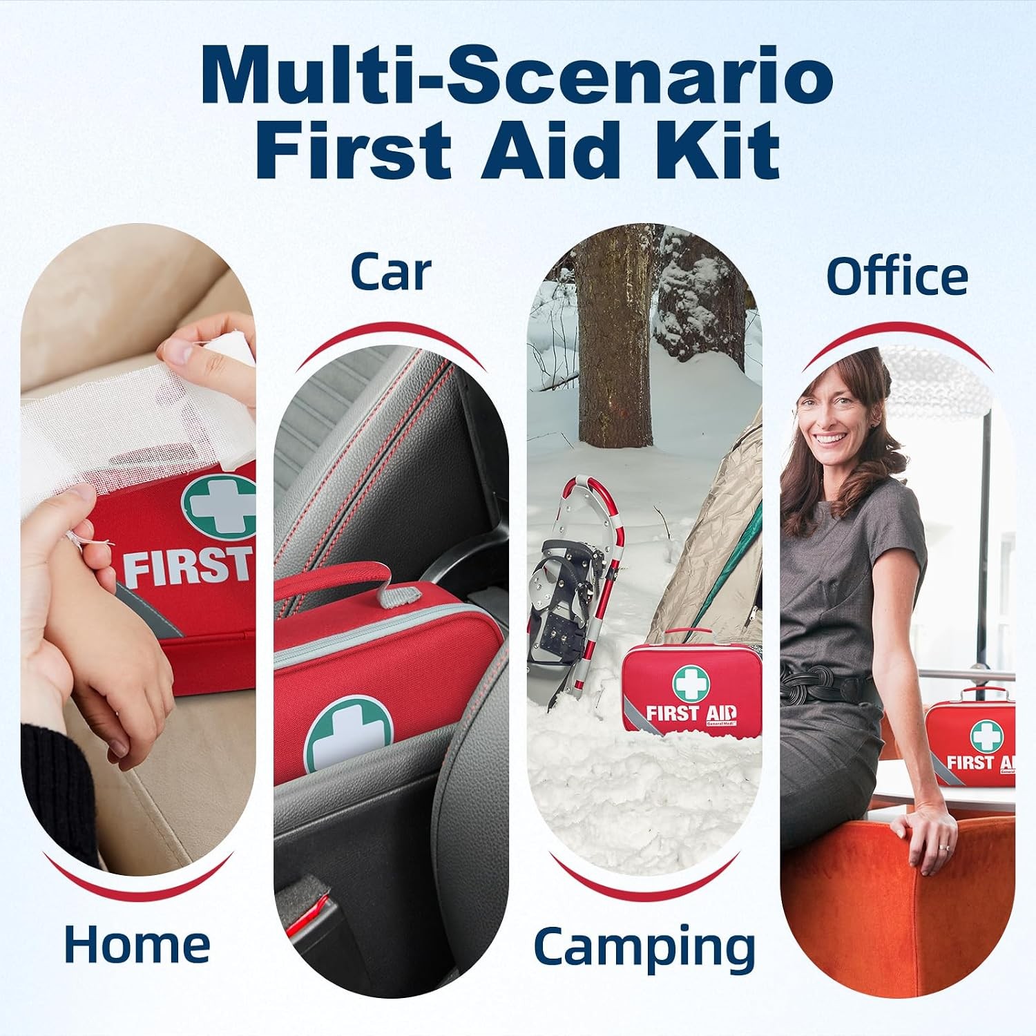 General Medi 258-Pc 2-in-1 First Aid Kit: Home, Car, Travel, Office