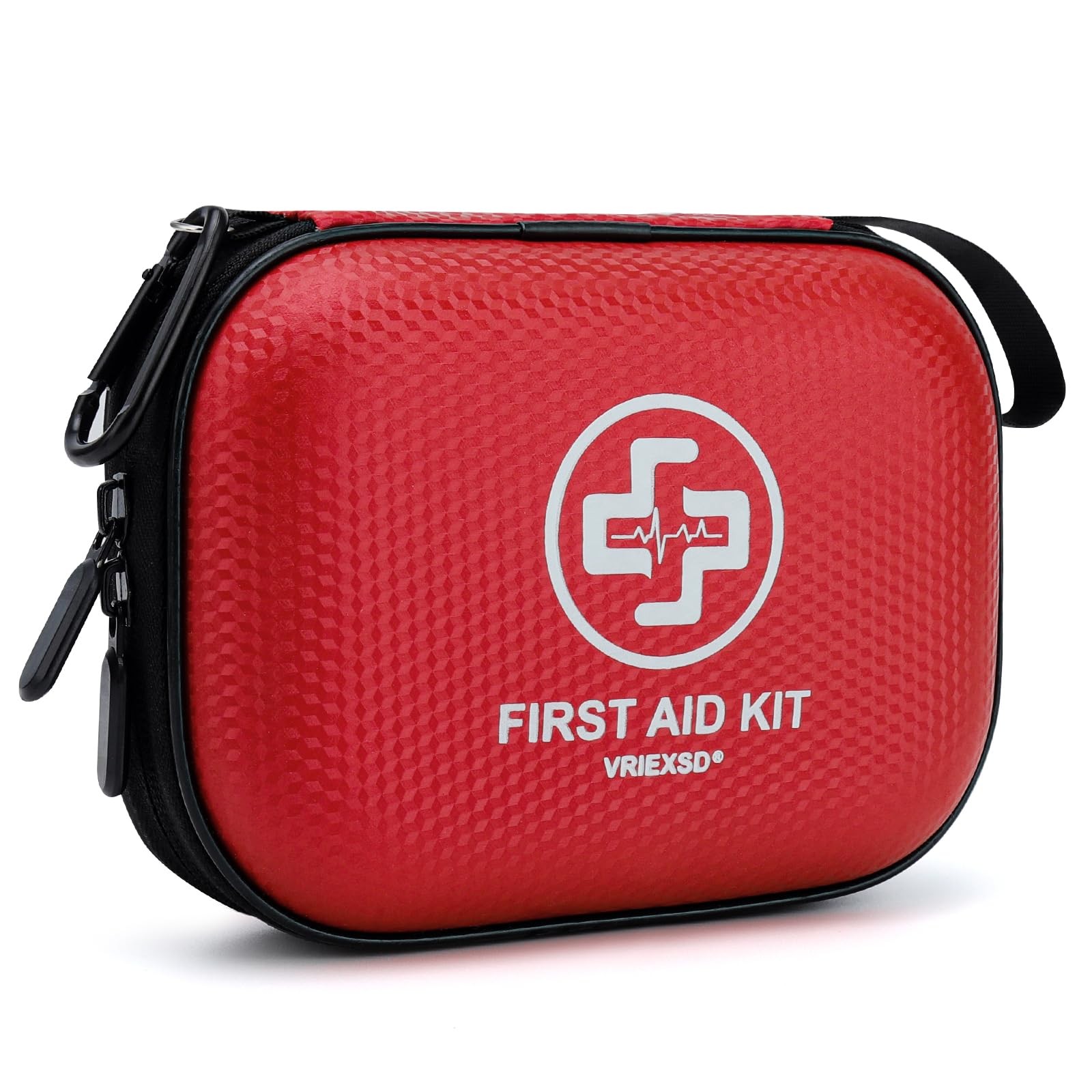 Mini First Aid Kit 150-Piece | Waterproof Hard Shell | Compact & Portable | Red