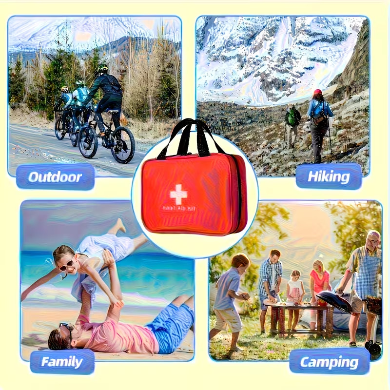 39Pcs Emergency First Aid Kit Medical Bag Outdoor Camping Boating Fishing Travel