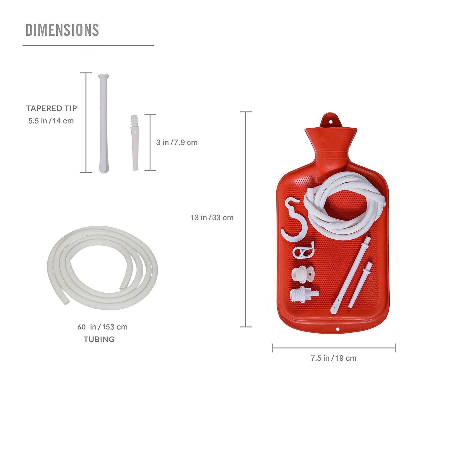 Coffee Enema Bag Kit – at Home Water & 1 Count (Pack of 1), Red