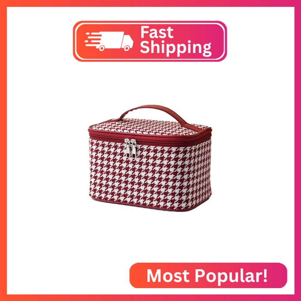 QIXCOZTI Portable Travel Toiletry Houndstooth Bag Men and Women kilobird Travel