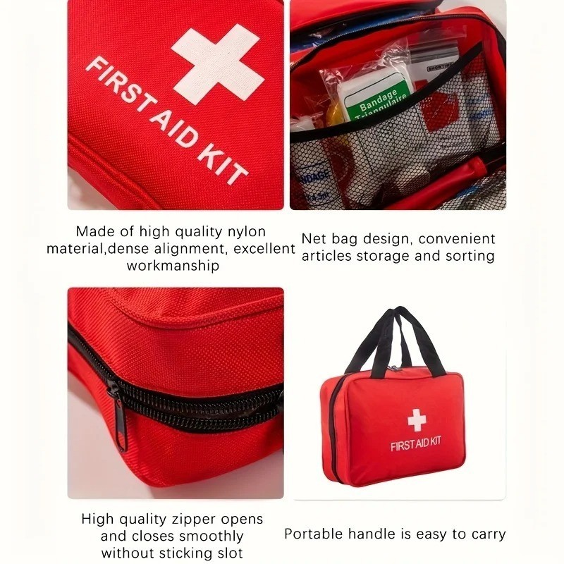 160 Pcs First Aid Car Kit Medical Emergency Trauma Basic Tactical Survival Bag