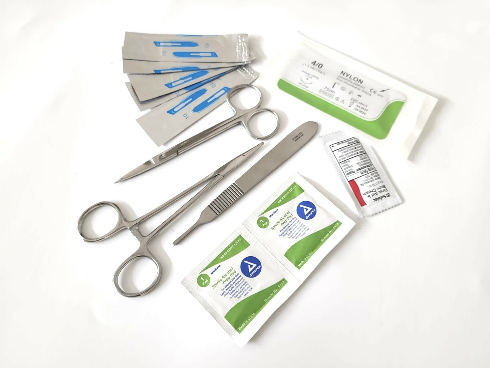 Basic Surgical Suture Kit, First Aid Set, Emergency Kit, Trauma Survival Pack