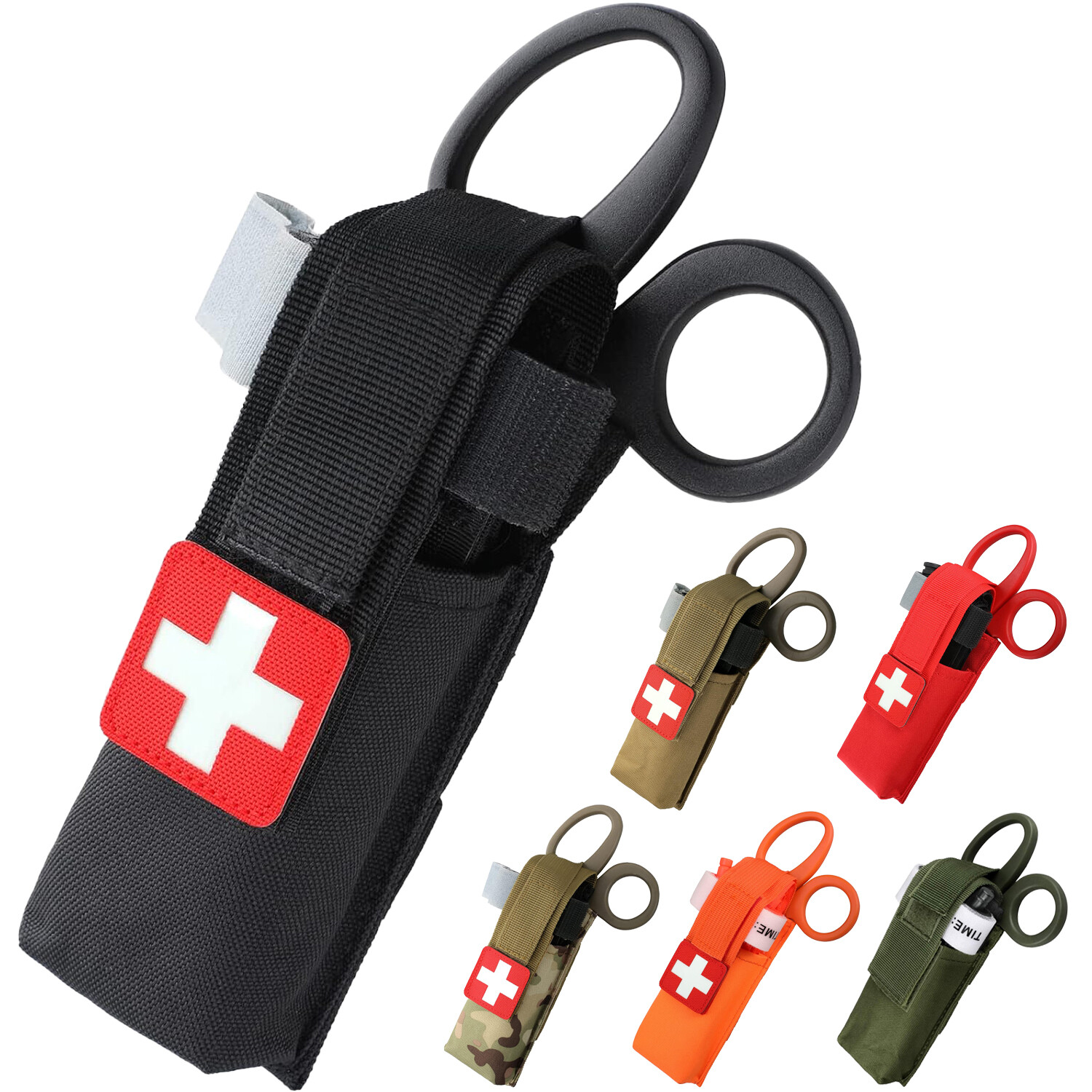 Torniquet Pouch Tactical Medical Shears Pouch Molle EMT Scissors Bag Organizer