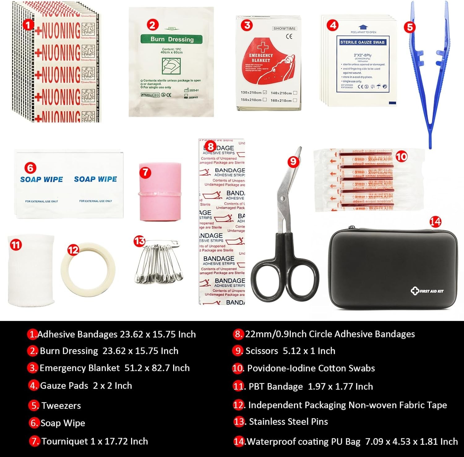 Waterproof Mini First Aid Kit – Organized Supplies for Home, Travel, and Outdoor