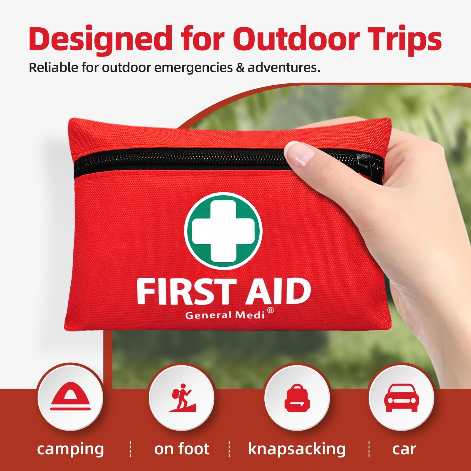 Mini First Aid Kit, 110 Piece Small First Aid Kit – Includes Emergency Foil B…