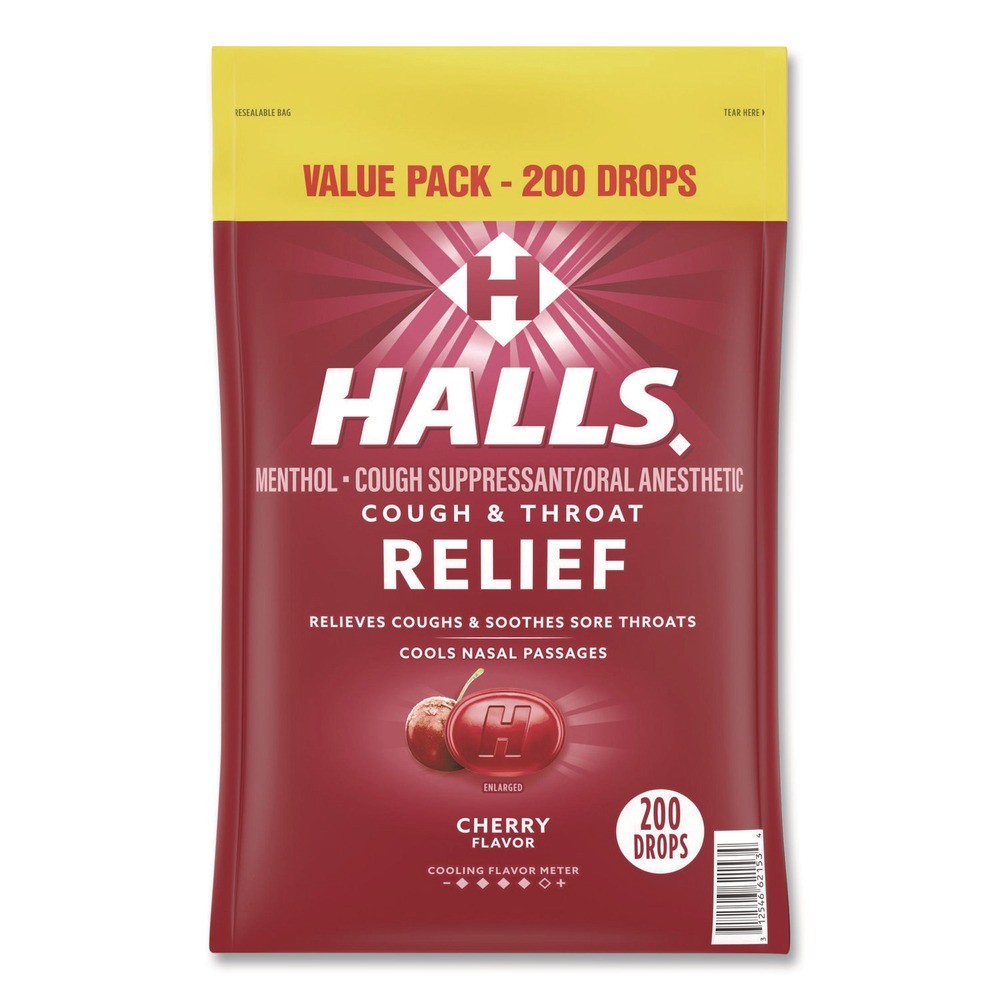 Green Rabbit 22002530 Relief Cough Drops – Value Size Cherry (200/PK) New