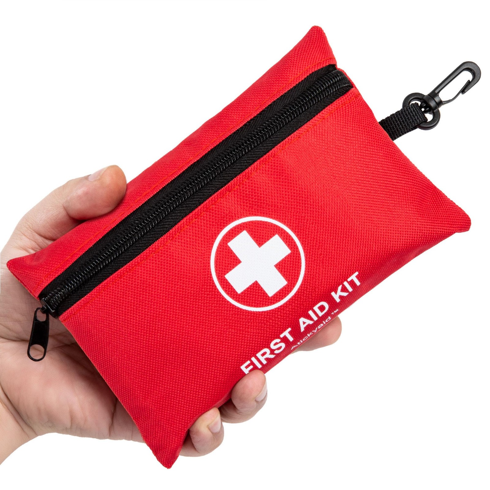Atickyaid Mini First Aid Kit – 140 Piece Small 140 Pieces, Red