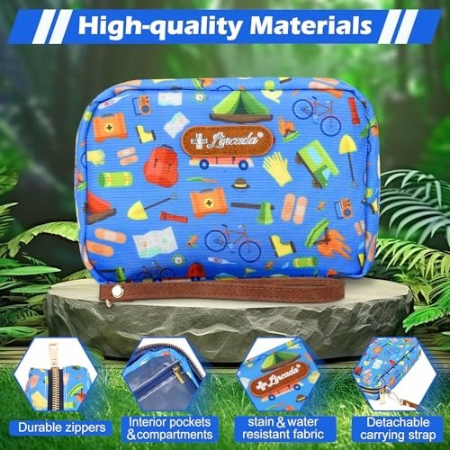 Portable Travel First Aid Kit for Kids and Adults, 143 Pieces All-Purpose Emerge