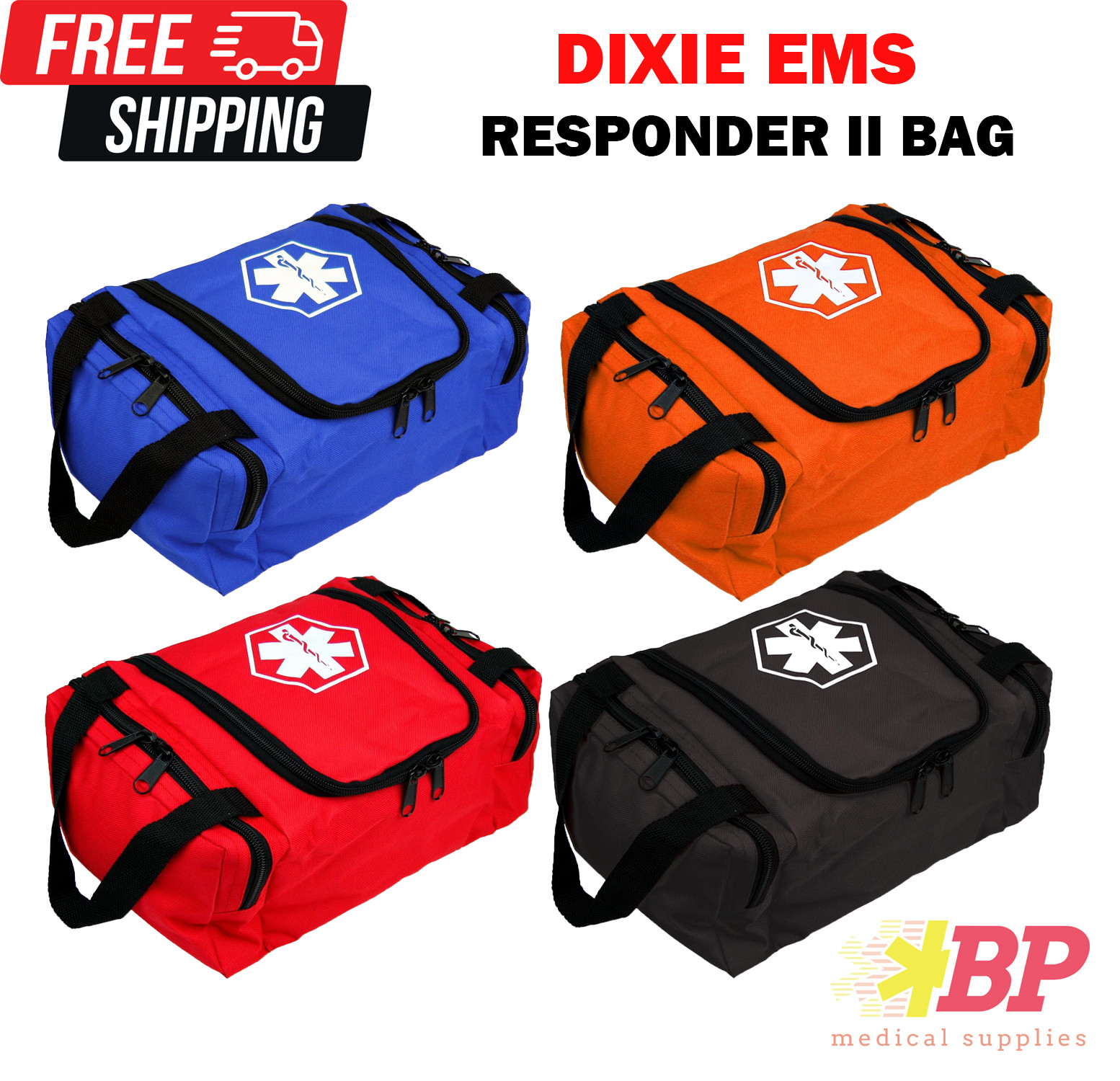 Dixie EMS Dixigear Empty First Responder II Bag 10.5″ x 5″ x 8″