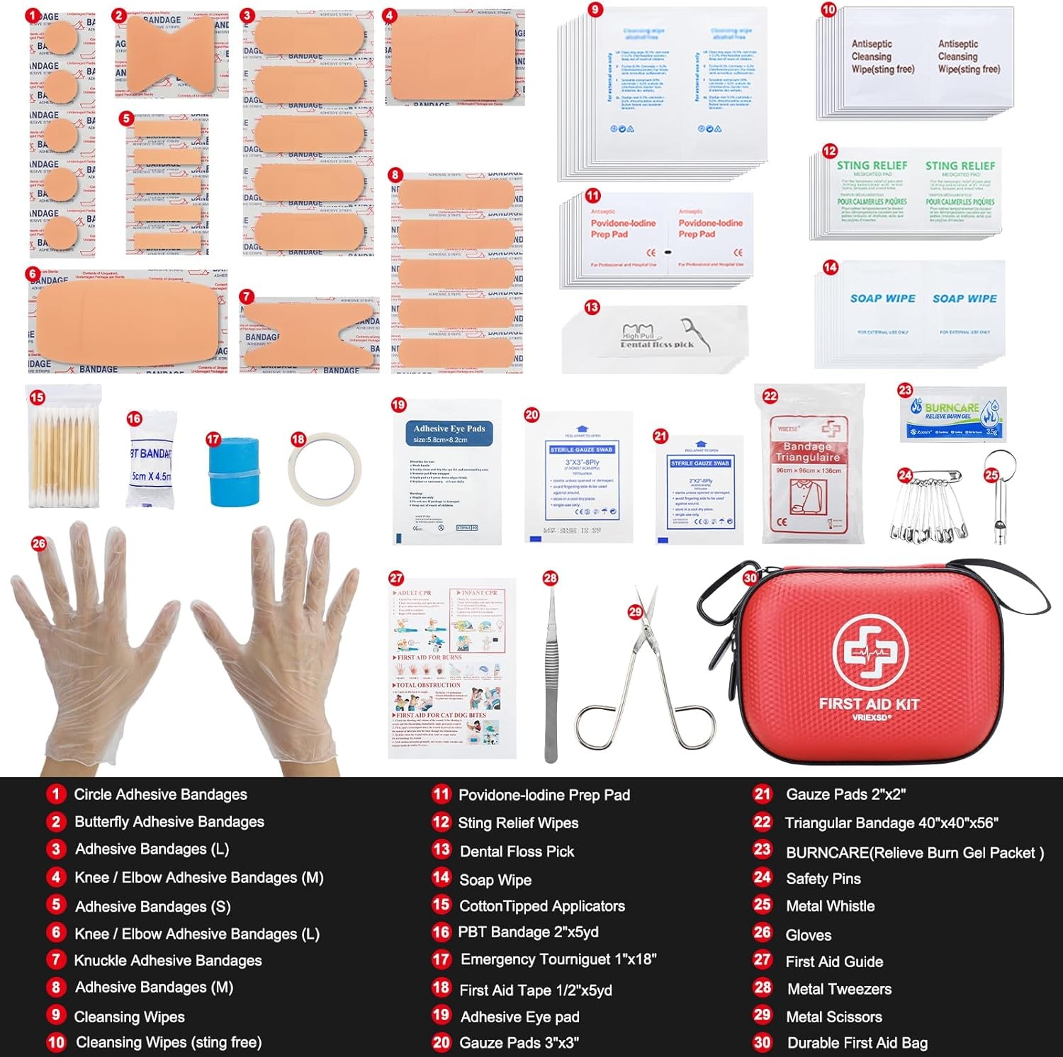 Mini First Aid Kit – 150 Piece Small Waterproof Hard Shell Medical Kit for Home,