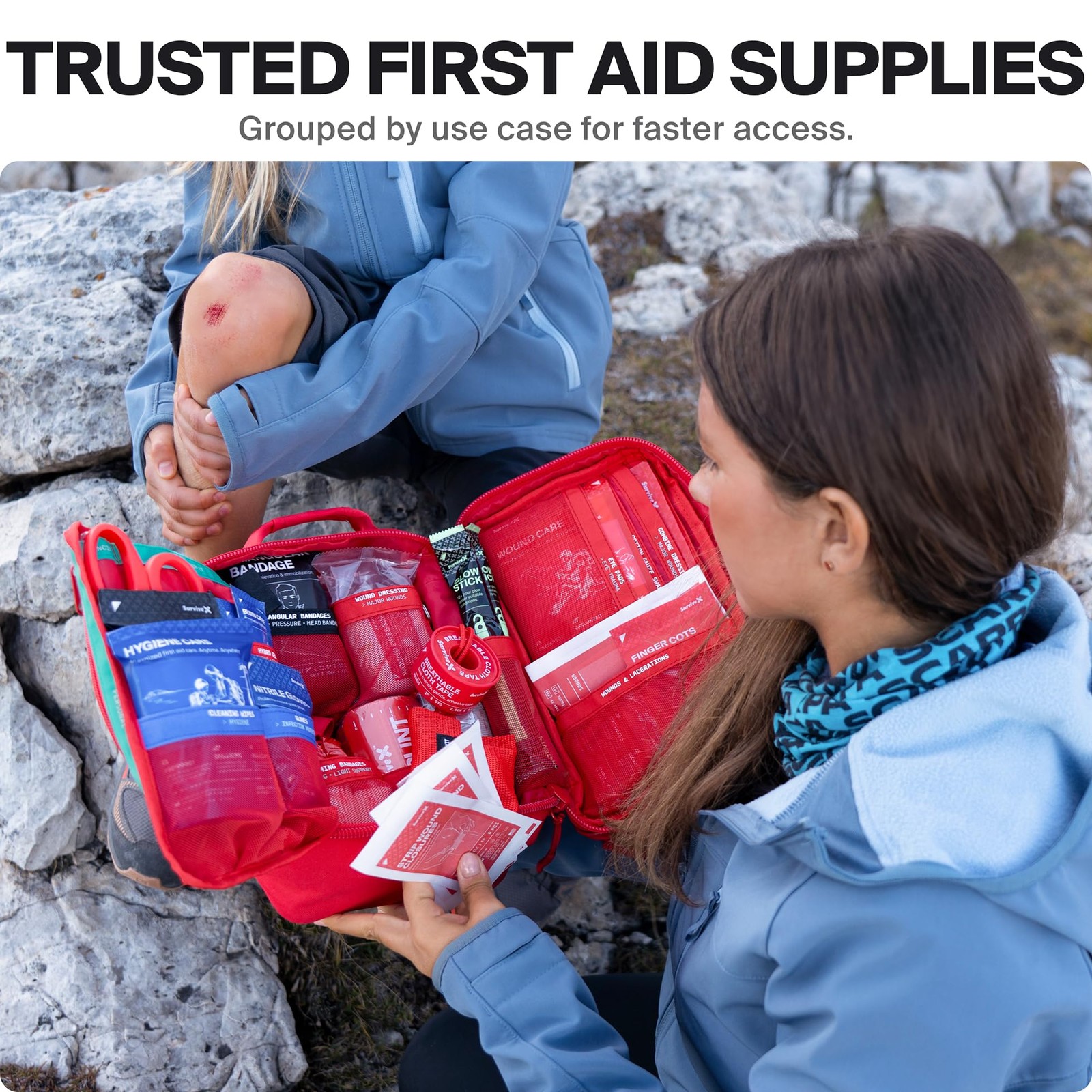 Large First Aid Kit for Car, Travel & Home – Emergency Kit for Hiking, Campin…