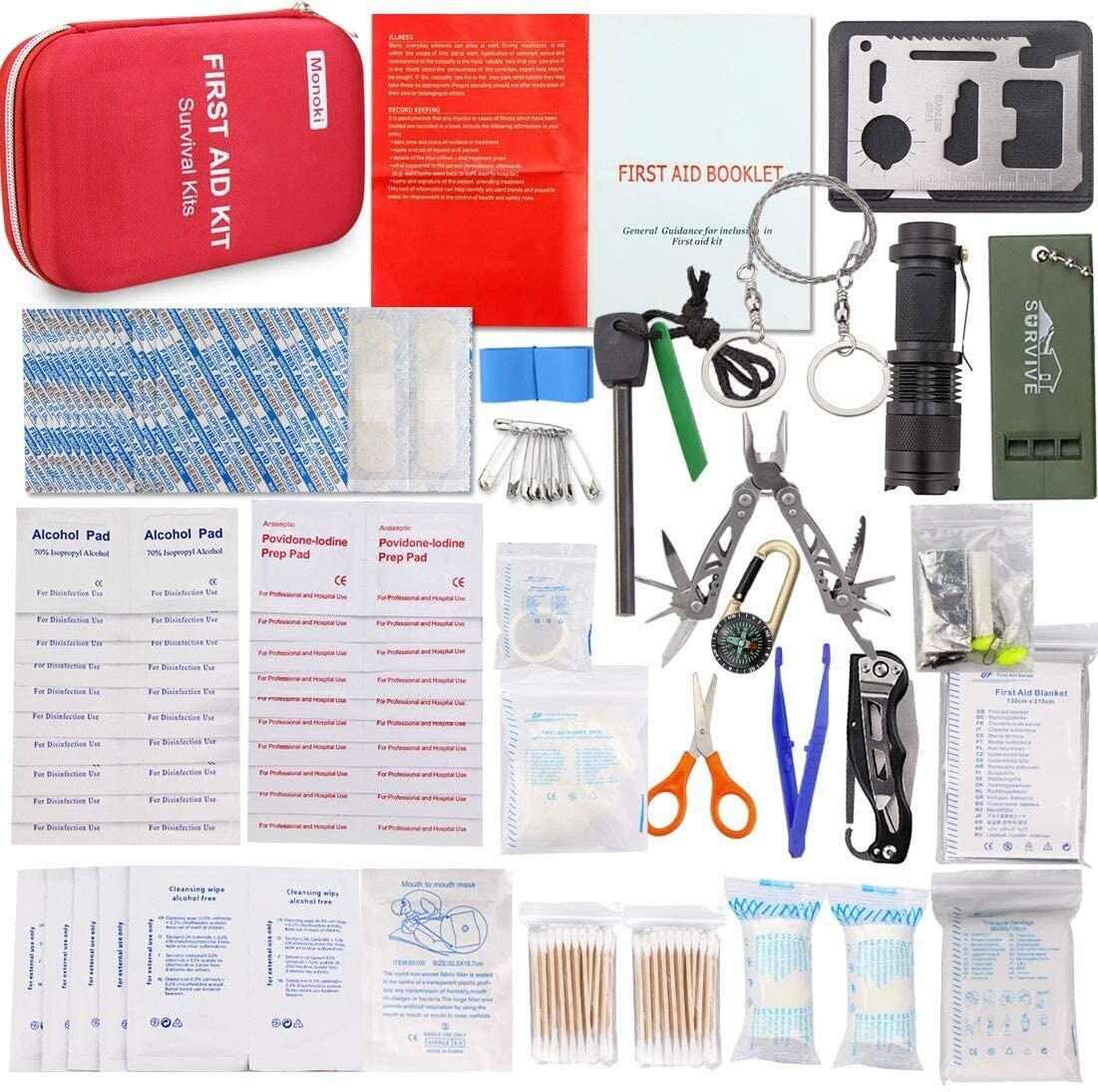 Kit Primeros Auxilios De Supervivencia 241Pcs Emergencia Para Exterior Coches DA