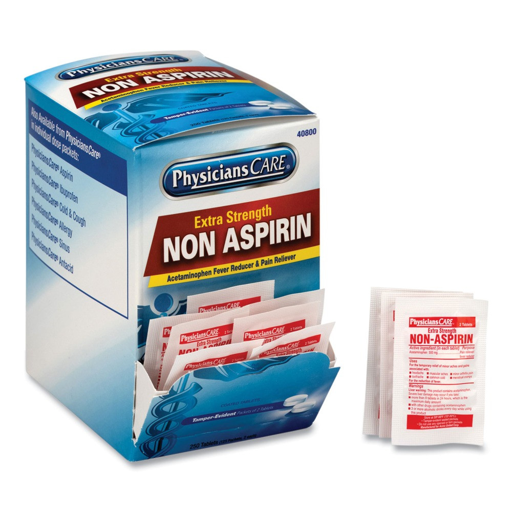 First Aid Only 40800 Pain Relievers/Medicines (250/BX) New