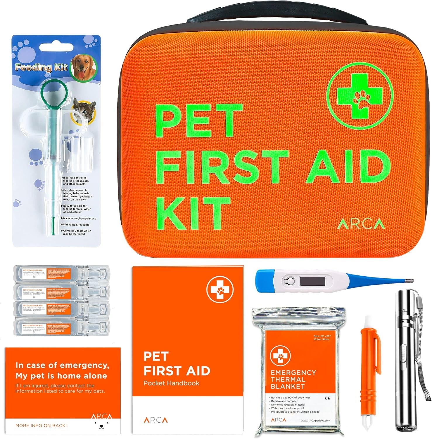 ARCA PET Dog/Cat First Aid Kit: Car, Home, Travel, Camping Essentials