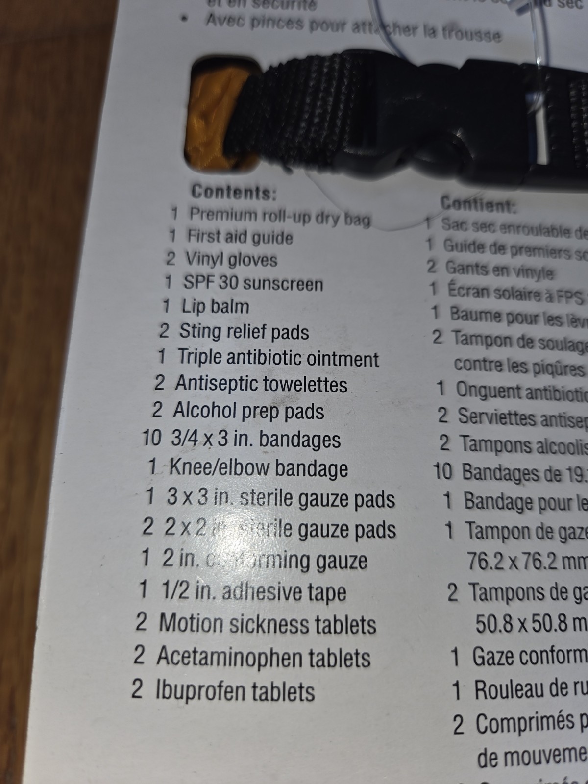 Water Resistant Pouch First Aid Kit New 38 piece Boating Fishing Camping New
