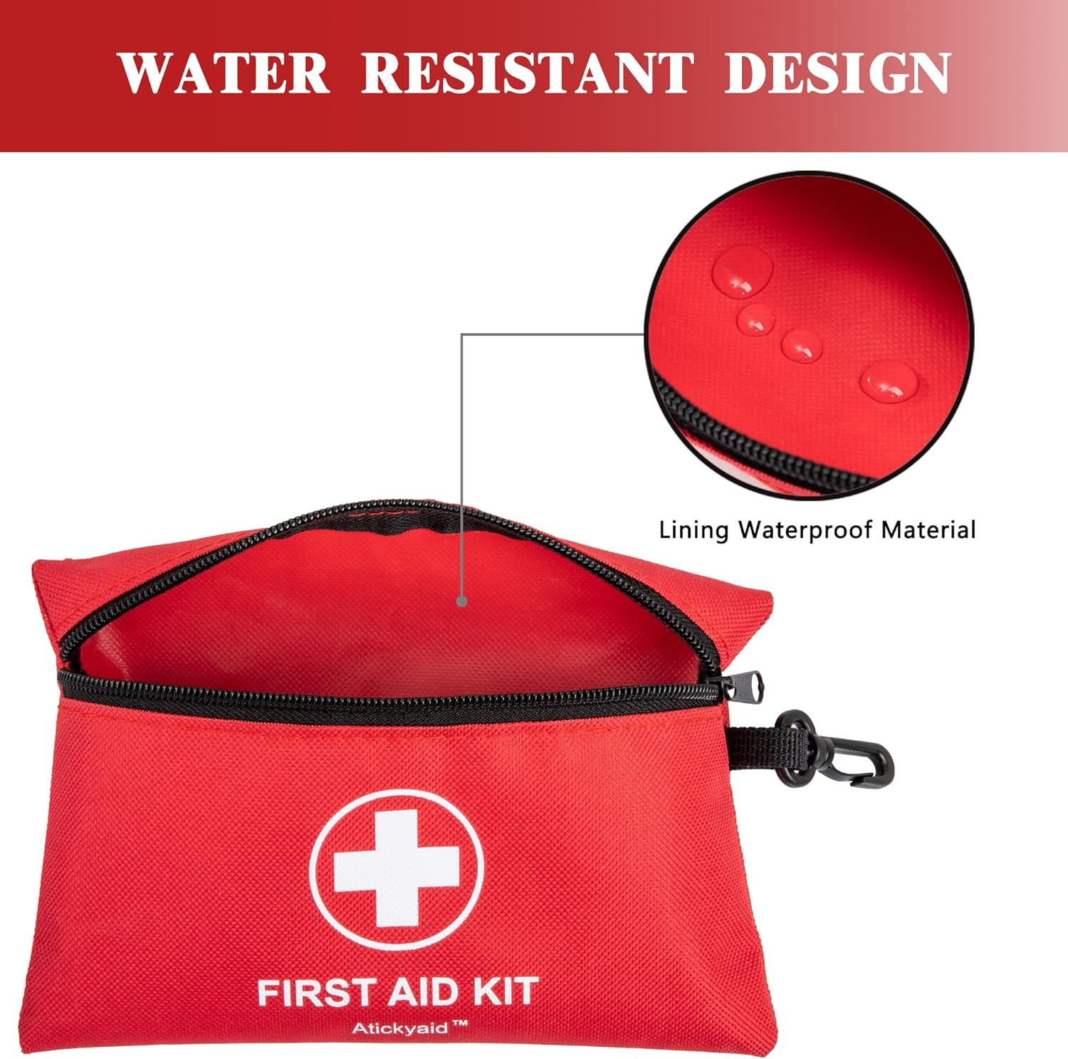 Mini First Aid Kit – 140 Piece Small First Aid Medical Kit for Car, Home, Office