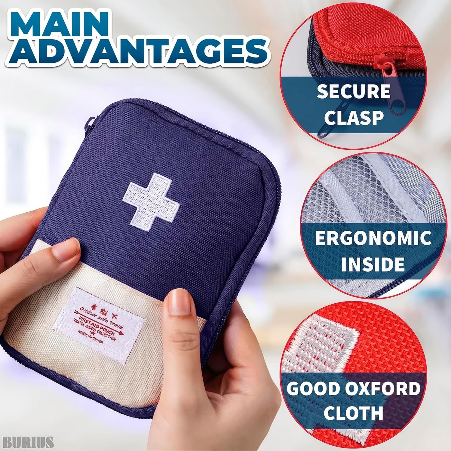 Dual Color Travel Medical Bags – Lightweight & Multi-Compartment Design