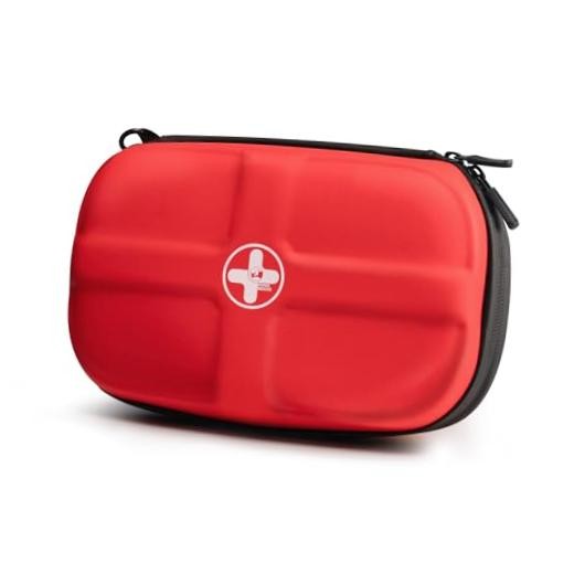 EVA First Aid Kit, Small Waterproof Emergency Hiking First Aid Kit for Red