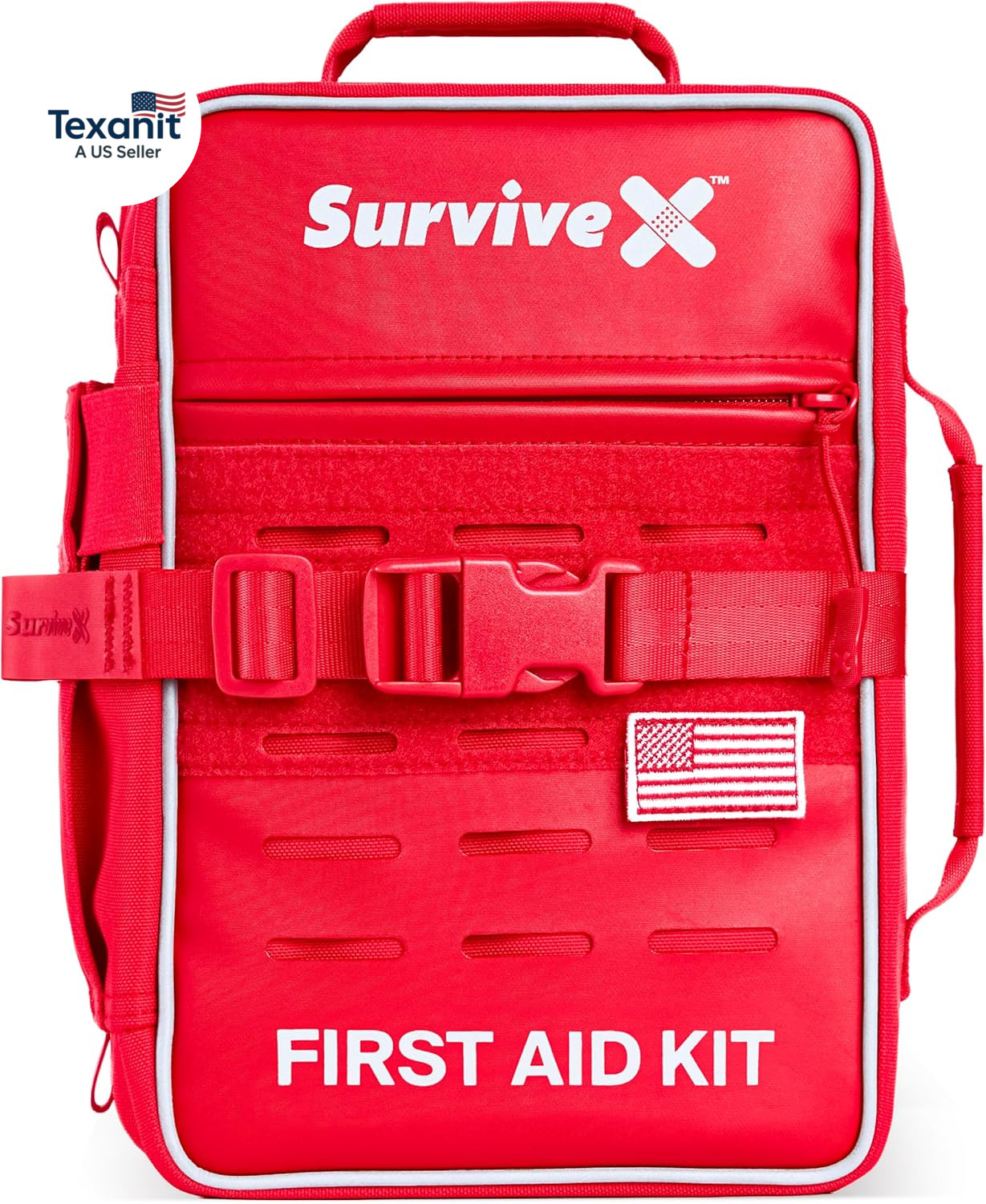 Large Pro First Aid Kit for Car, Travel & Home – Emergency Kit for Hiking, Campi
