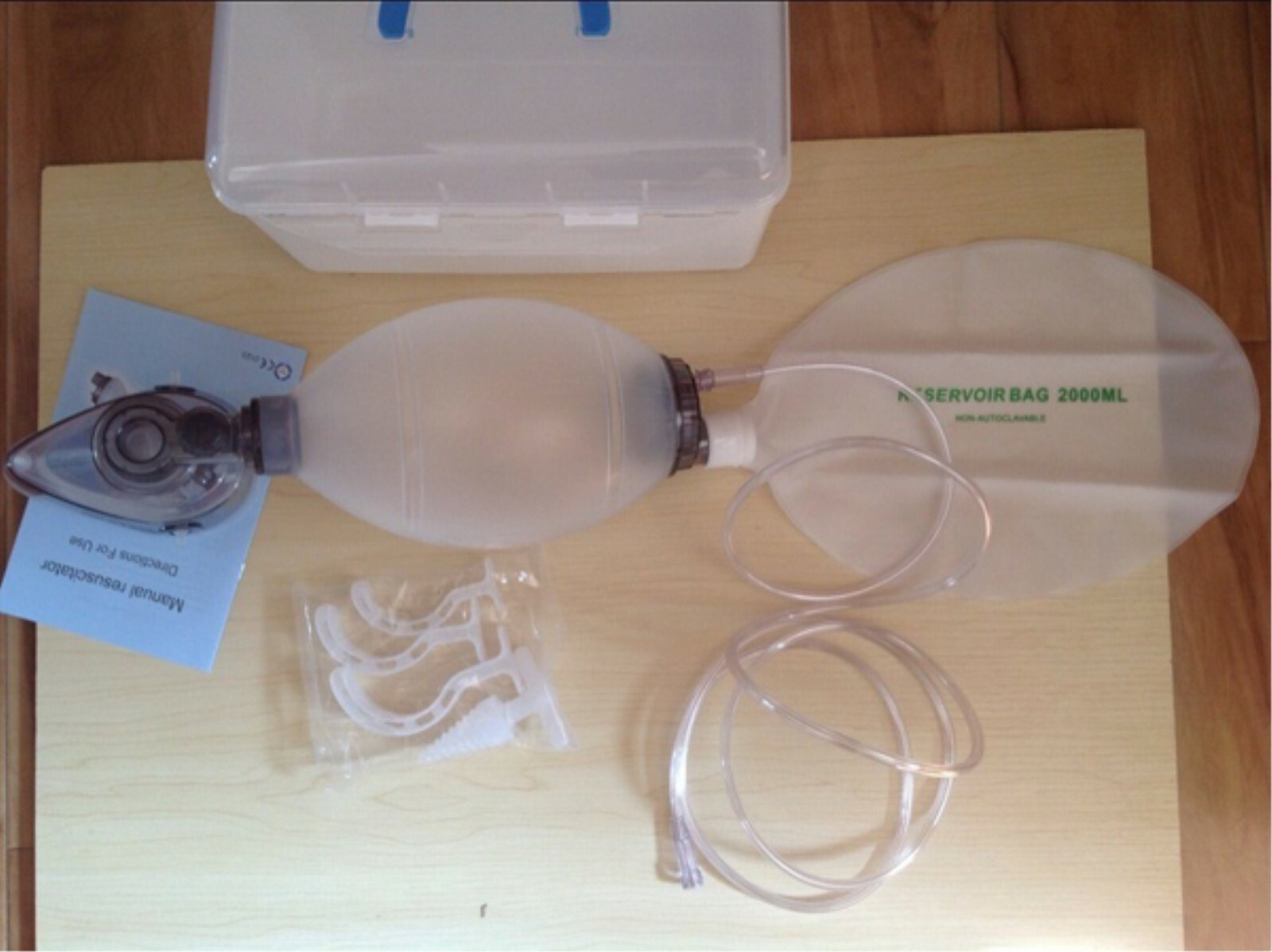 CE Silicon Adult CPR Mask with Air Bag Breathing Ball Resuscitator Rescue Mask