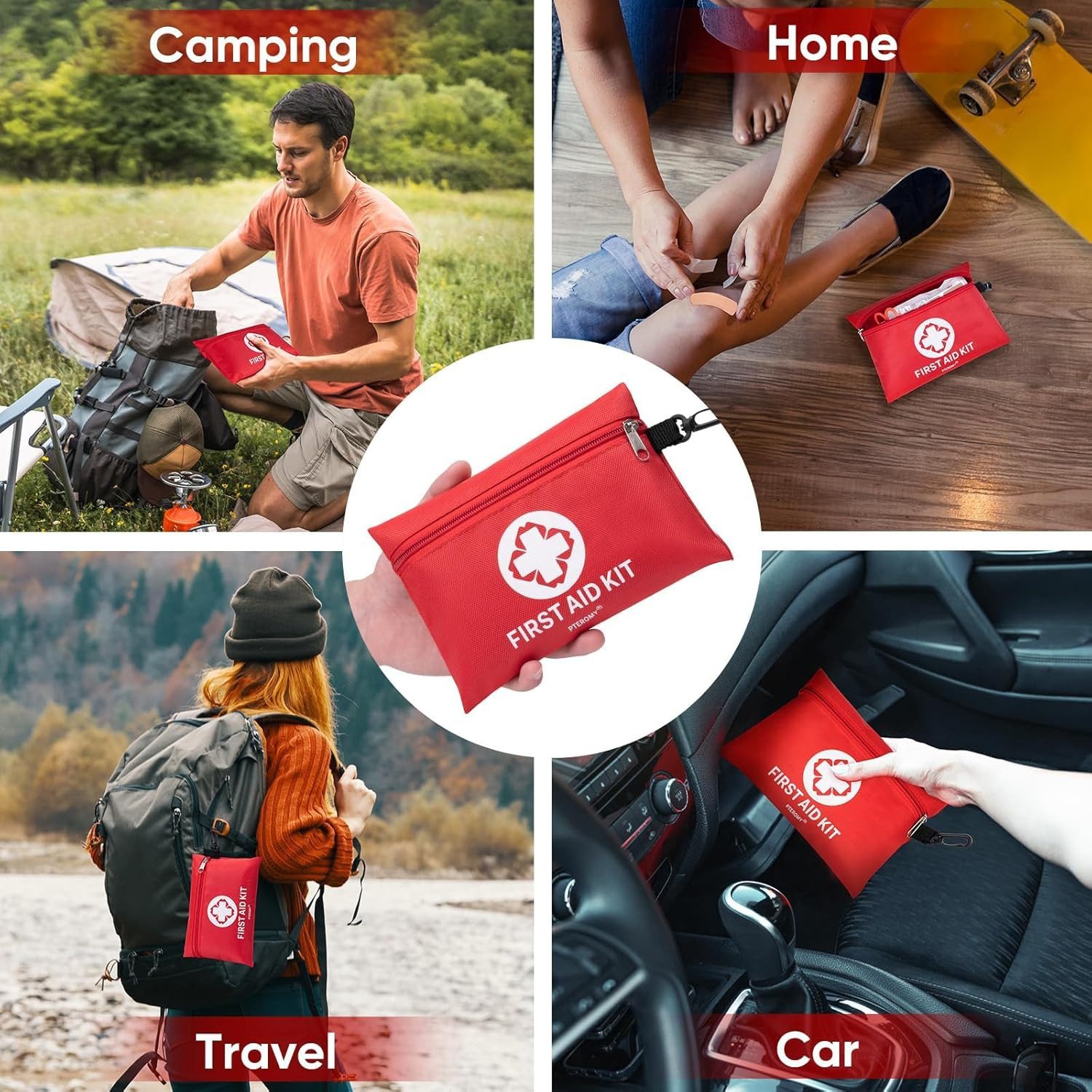 150 Piece Mini First Aid Kit, Portable Small Emergency Kits Compact 1St Aid Kit