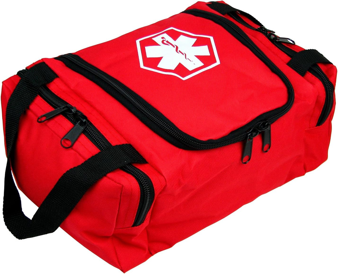 Red EMS First Responder Bag – Empty Medical Supply Emergency Bag Compact 10.5×8″