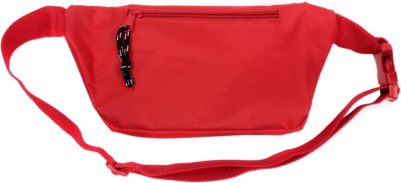 First Aid Fanny Pack Lifeguard Pools Beaches with Adjustable Strap – Red
