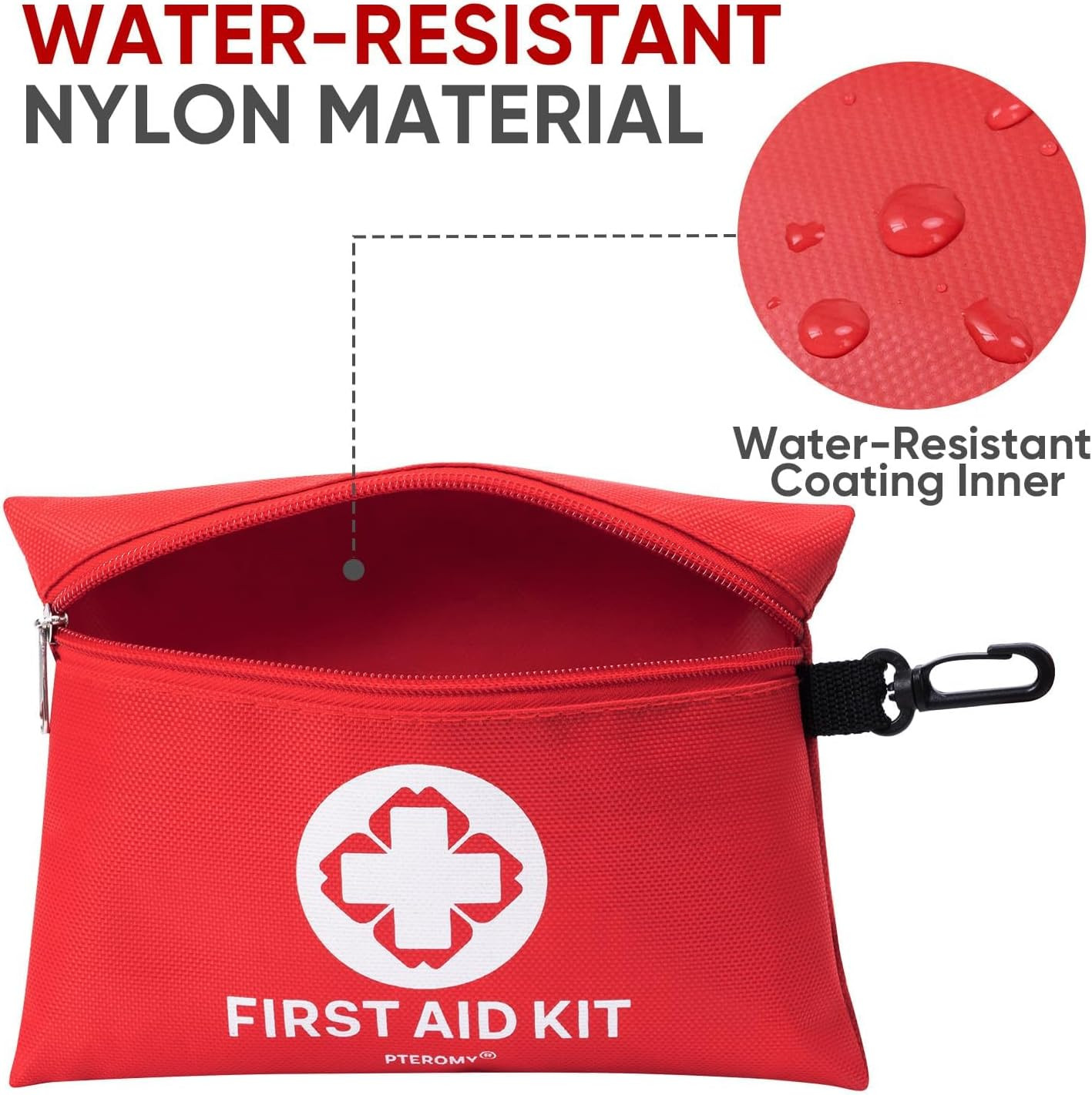 150 Piece Mini First Aid Kit, Portable Small Emergency Kits Compact 1St Aid Kit