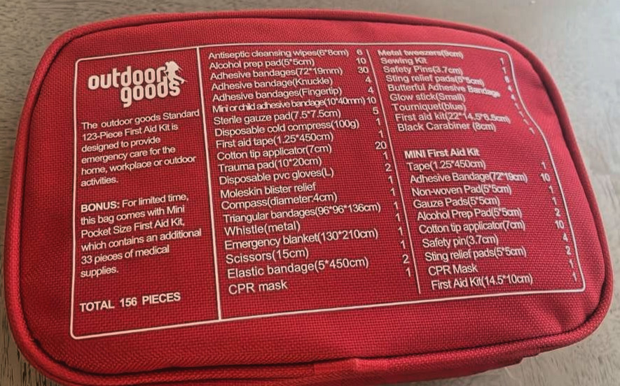 156 pcs 30 in 1 Outdoor Travel First Aid Kit, Camping, Boating, Hiking, Portable