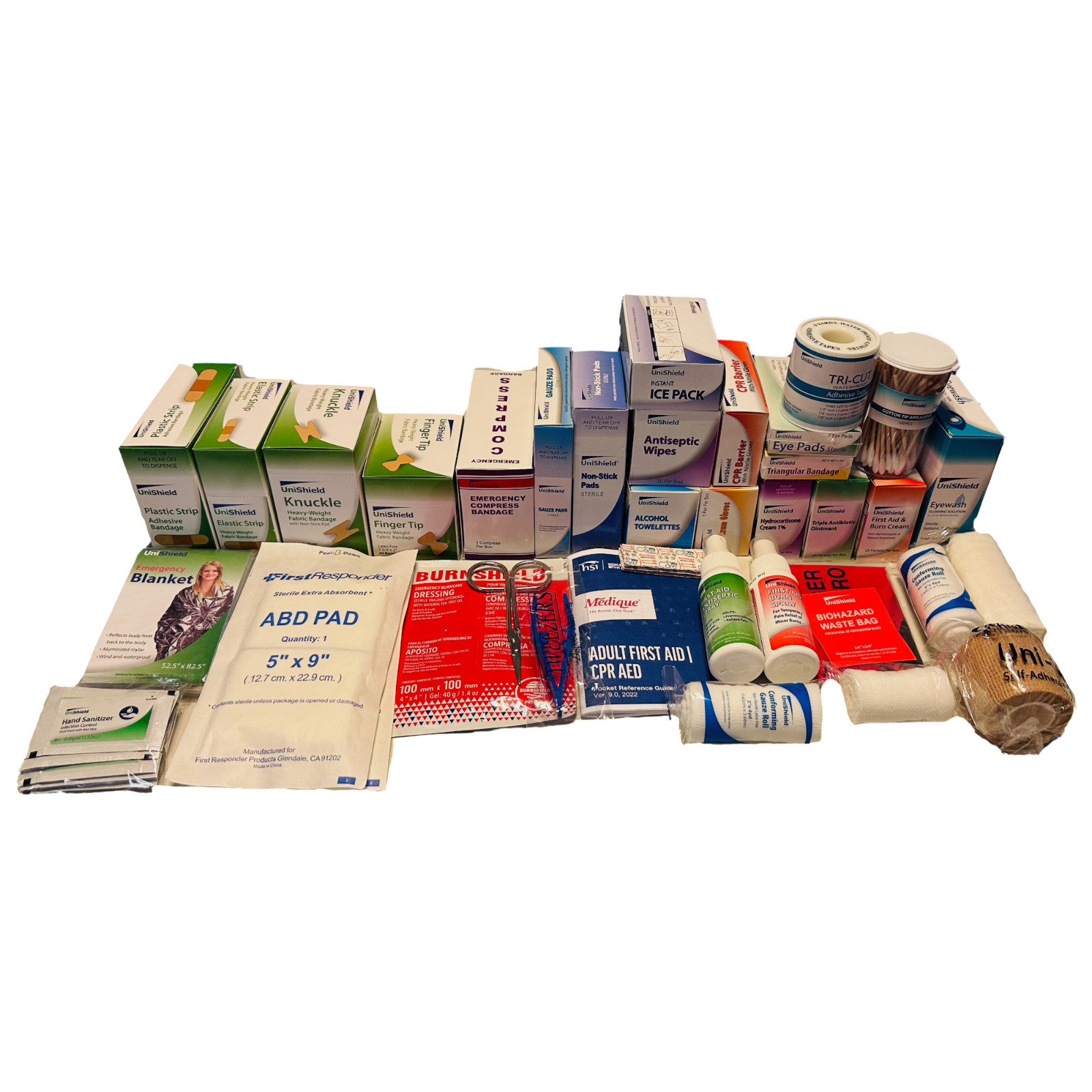 Unishield Class-A First Aid Supplies Refill Without Cabinet – Over 600 PCS