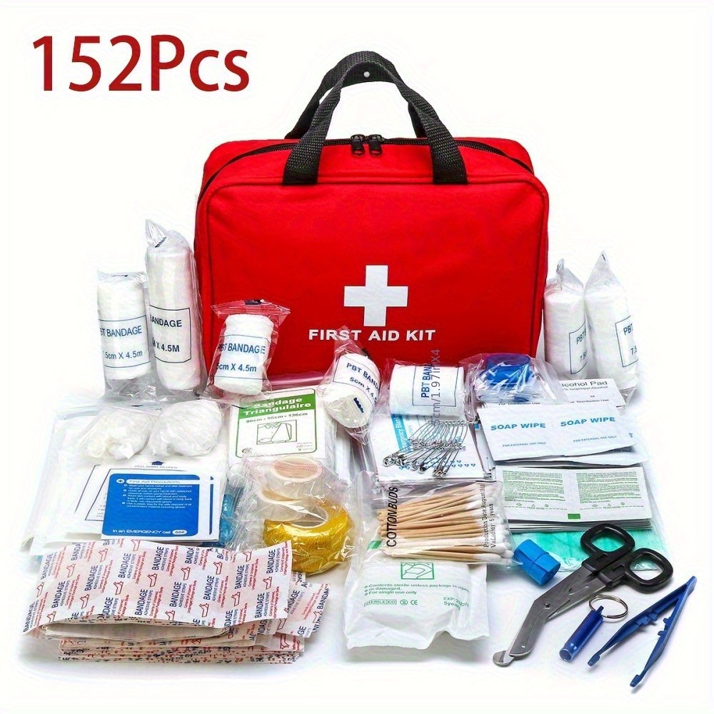 Complete First Aid Kit Emergency Medical Bag for Home Car Travel Camping Outdoor