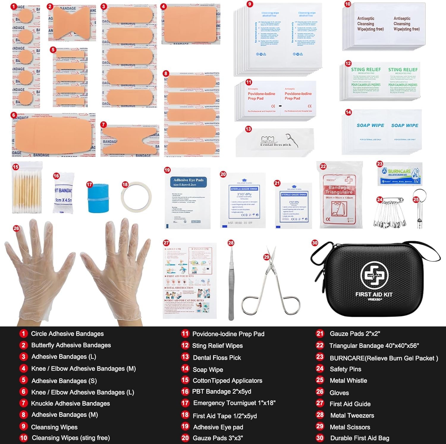 Compact Waterproof Mini First Aid Kit – 150 Essential Supplies for Emergencies