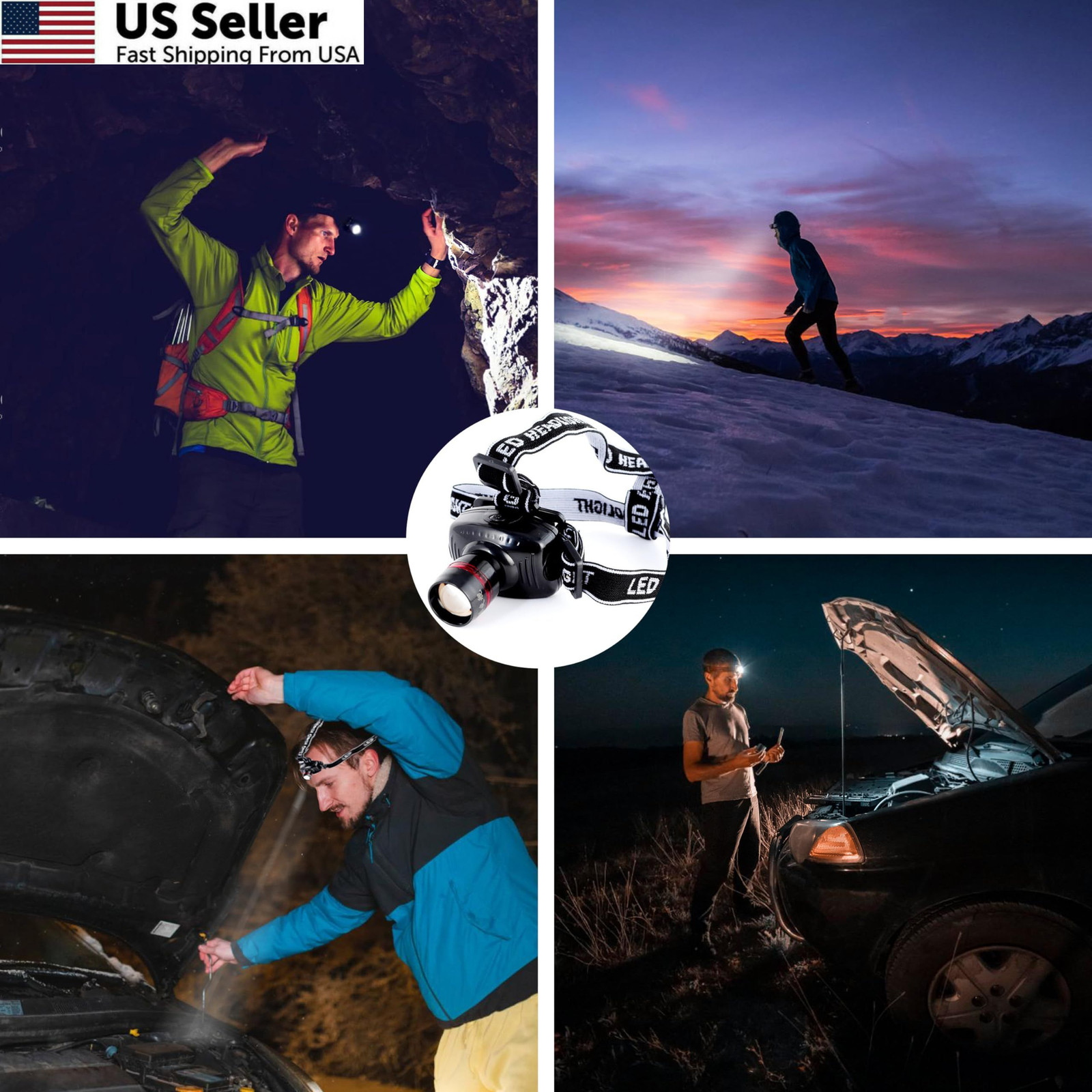 LIANXIN Car Roadside Emergency Kit, with Jumper Cables Automotive Black