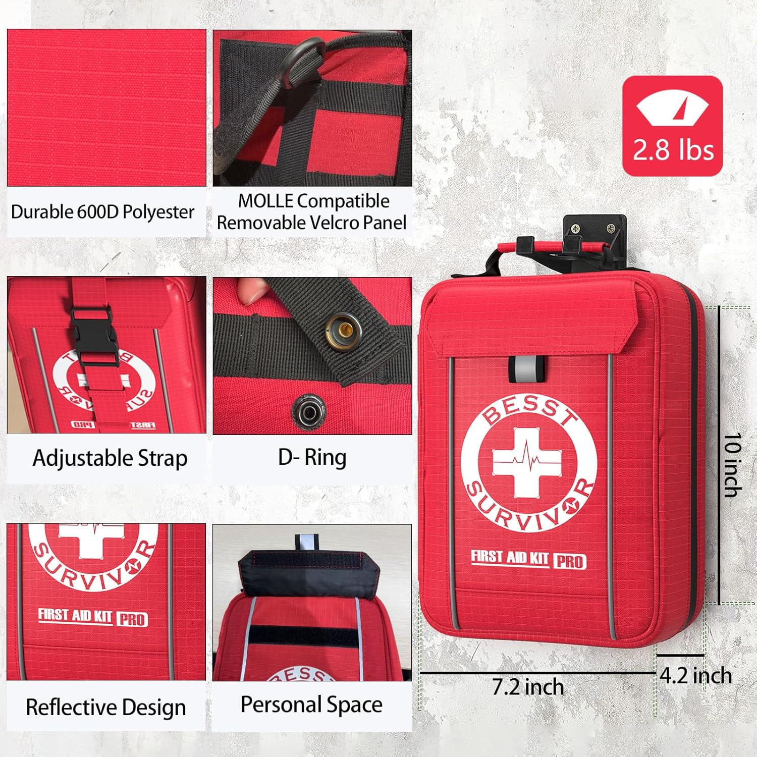 Professional Trauma First Aid Kit – Military-Grade Labelled Compartments & MOLLE