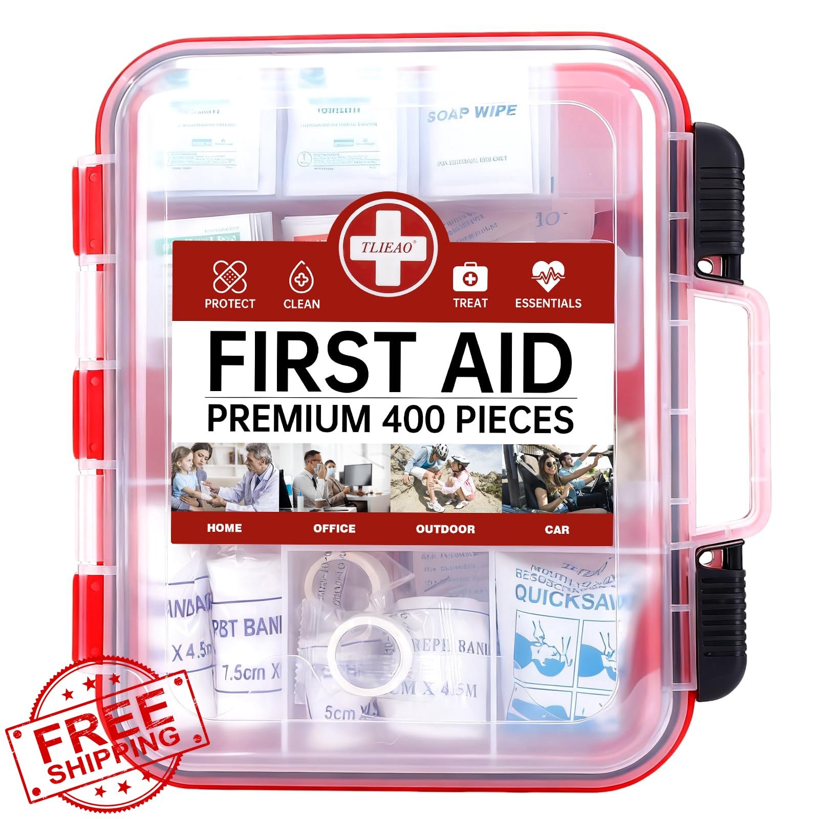 TLIEAO 400 Pc All-Purpose First Aid Kit