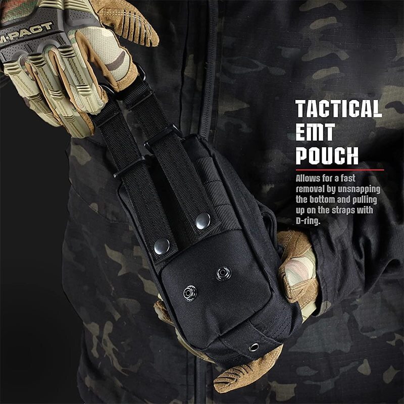 Tactical Molle First Aid Kit Medical EDC Pouch Tourniquet Scissors Waist Pack US