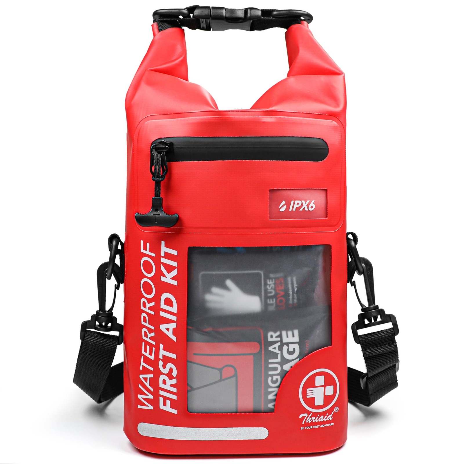 250 PCS Waterproof First Aid Kit, Roll Top Reflective Boat Dry Bag Bug Out Ba…