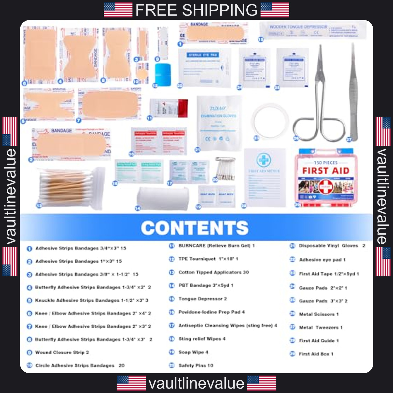 Mini first aid kit 150 pieces emergency medical kit for home car travel camping