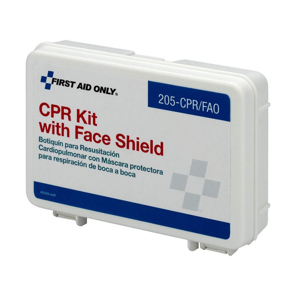 FIRST AID ONLY 205-CPR/FAO CPR Kit,Adult,White,4 Pieces 40JH87