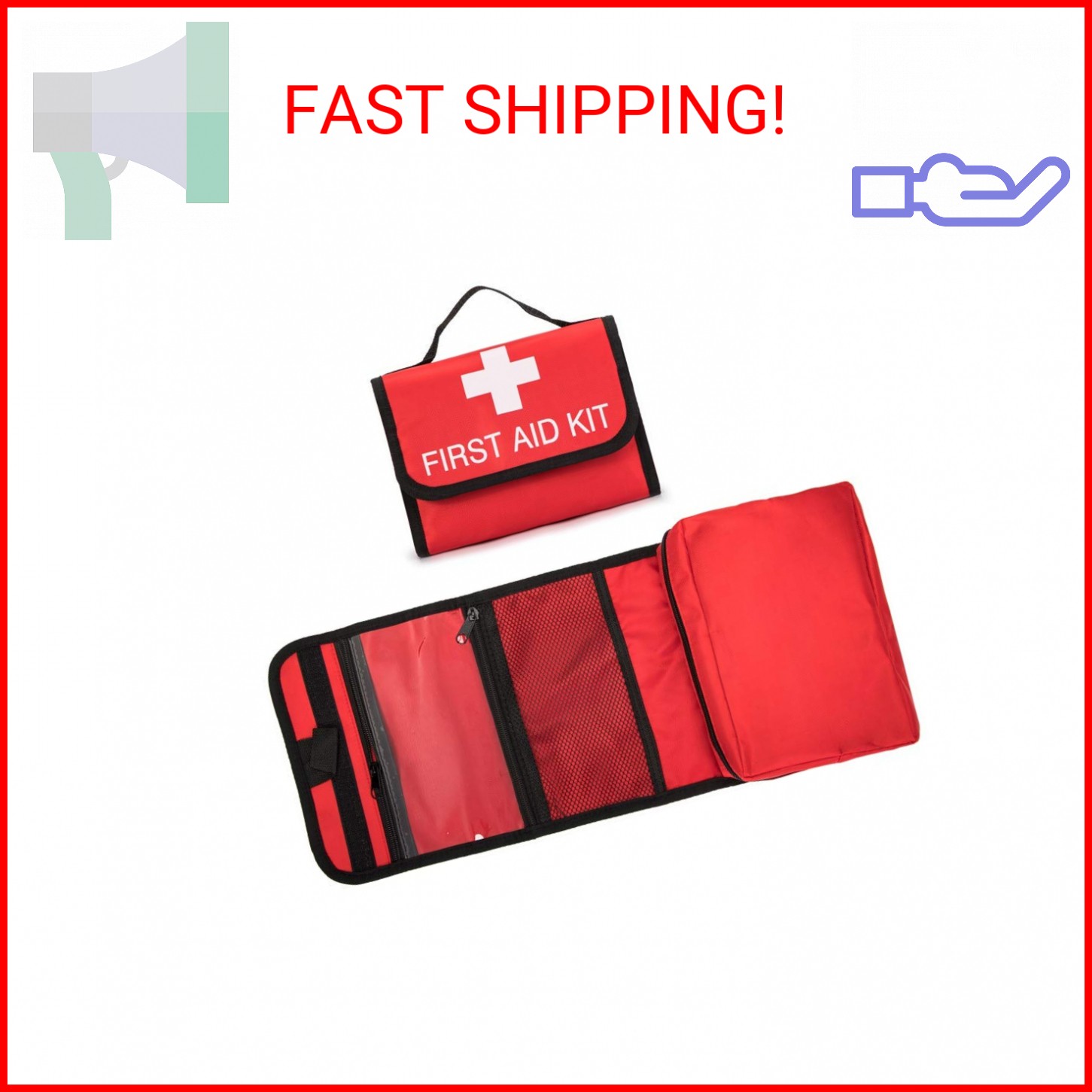 Jipemtra First Aid Bag Tote Empty Small First Aid Kit Bag Outdoor Travel Rescue