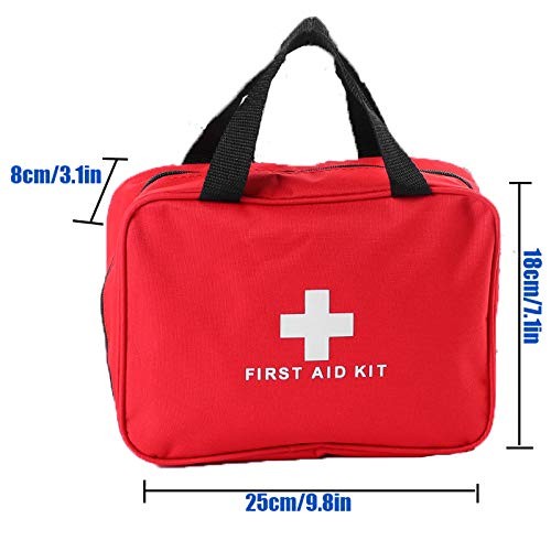 MTGHYARE Red First Aid Kit Bag Empty, Empty Travel 1 Count (Pack of 1),
