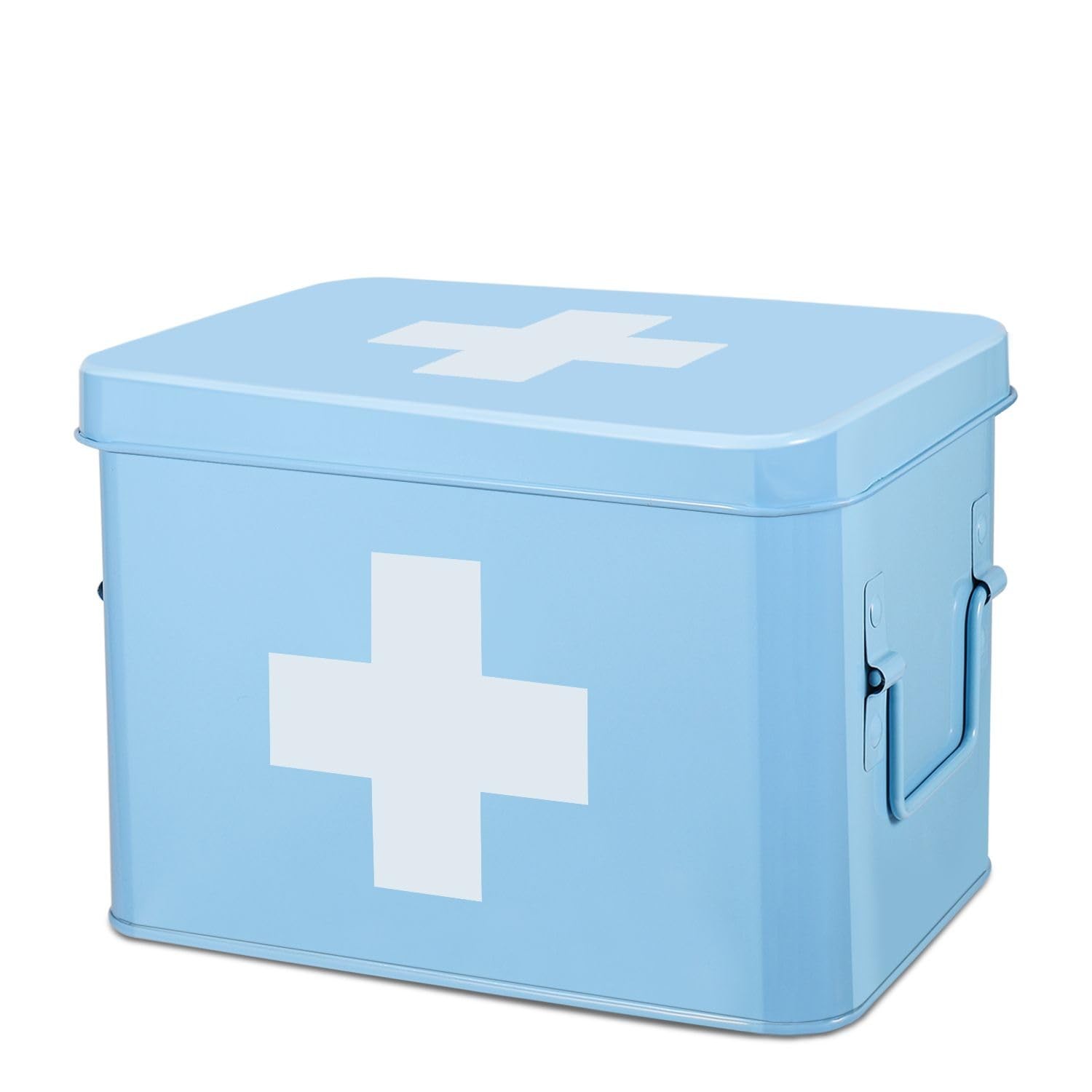 Flexzion First Aid Organizer, 8.5 Inch Blue without Latch Lock,
