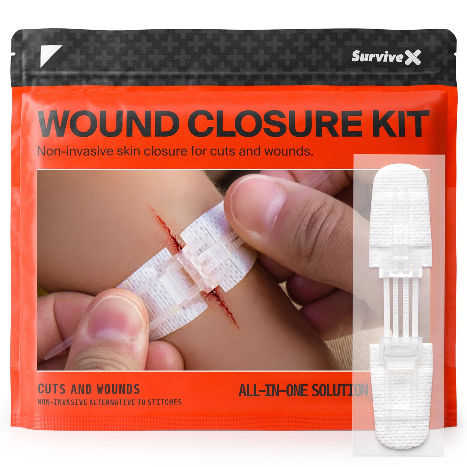 SurviveX Zip Stitch Wound Closure Strips – Repair Wounds Without Stitches -…
