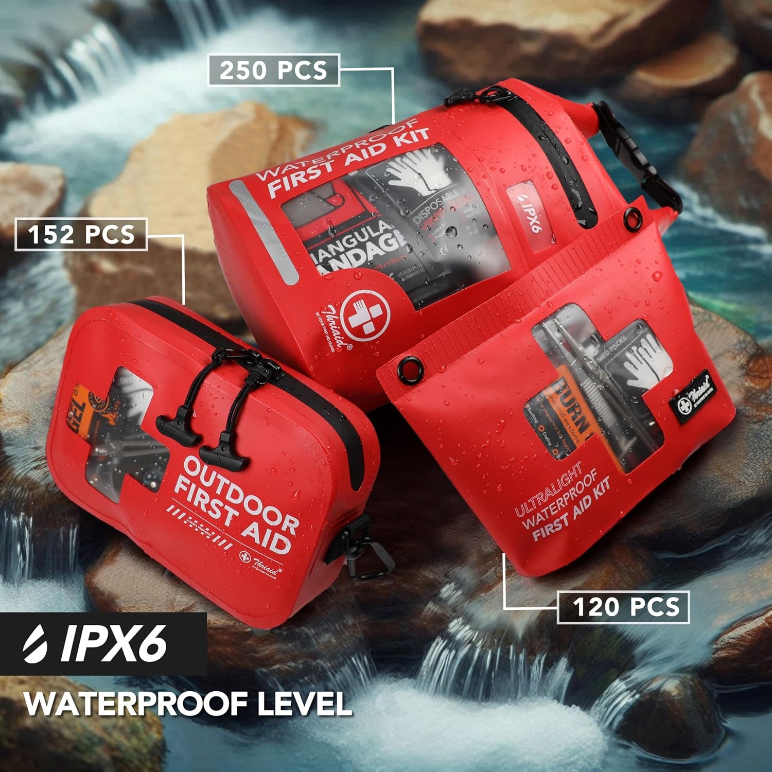 Waterproof Small Medical First Aid Kit Outdoor Safety Dry Boat Emergency Bag