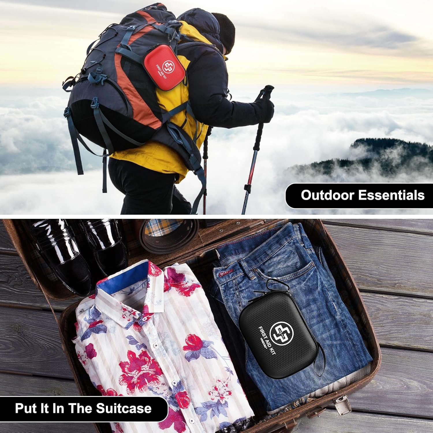 Compact Waterproof Mini First Aid Kit – 150 Essential Supplies for Emergencies
