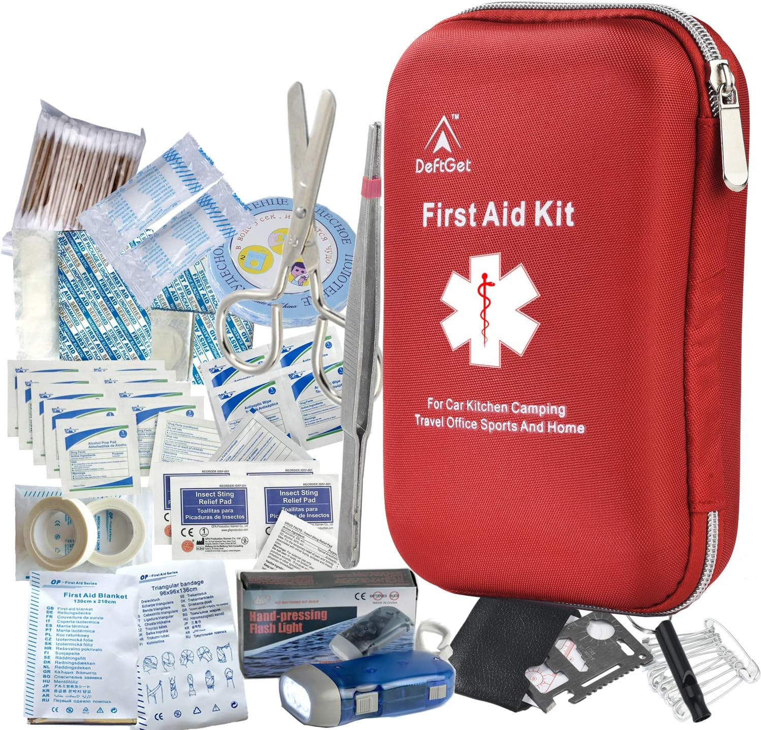 163 Pieces First Aid Kit Waterproof IFAK Molle System Portable Essential Inju…